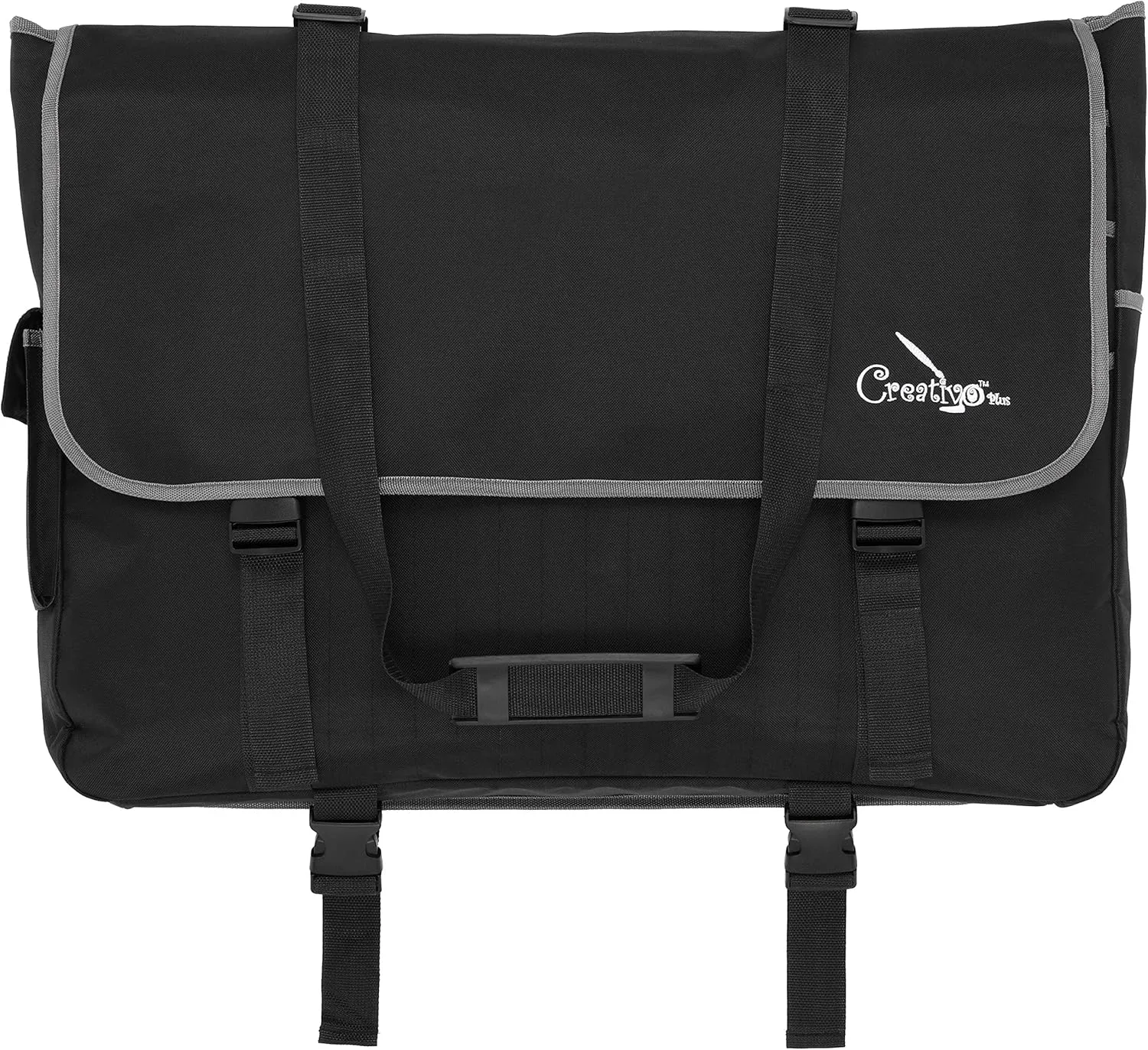 Creativo Plus Art Messenger Bag Large - Black and Grey