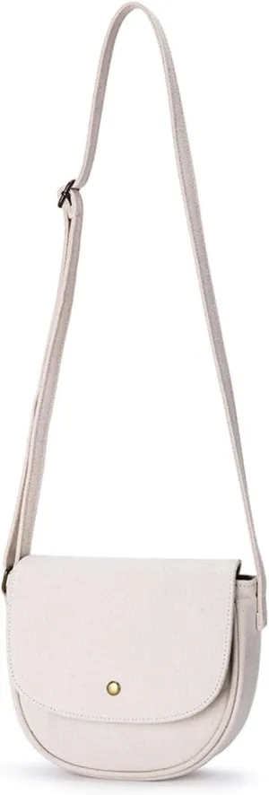 Crossbody Bag with Magnetic Buckle Adjustable Length Flap Bag Canvas Messenger Tote Bag