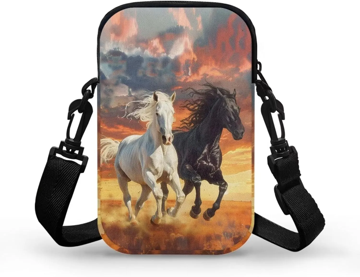 Crossbody Bag with Zipper Closure, Unisex Adult Small Messenger Bags Cell Phone Pouch