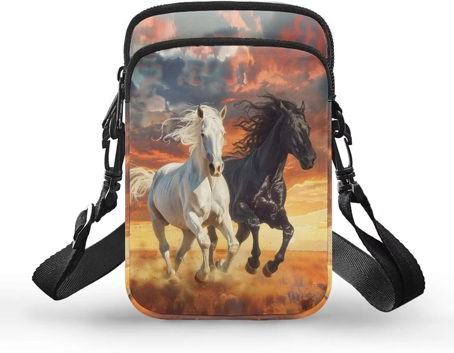 Crossbody Bag with Zipper Closure, Unisex Adult Small Messenger Bags Cell Phone Pouch
