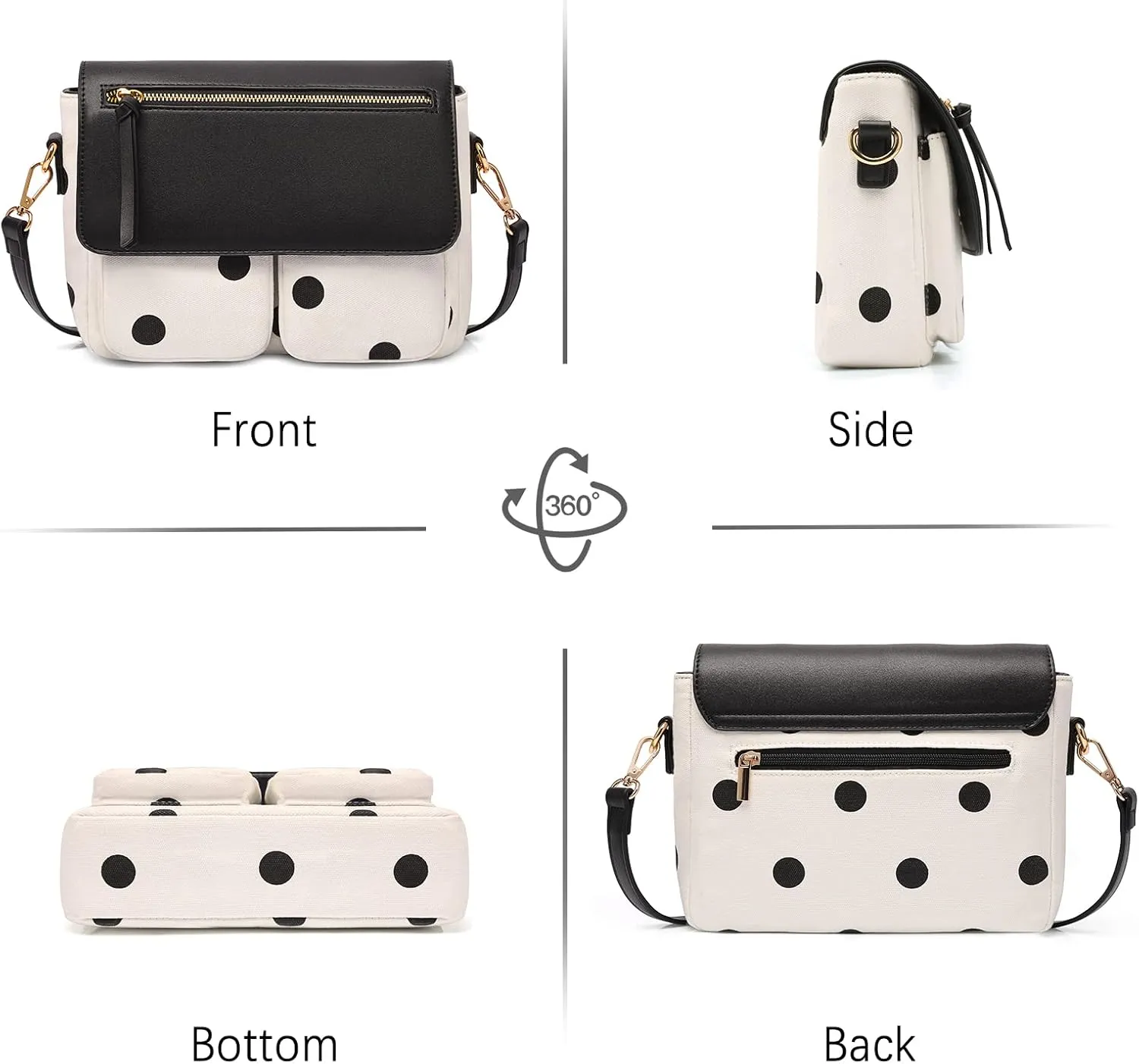 Crossbody Bags for Women, Large Capacity Canvas Travel Purses and Handbags for Women, Shoulder Messenger Bag for Daily Use