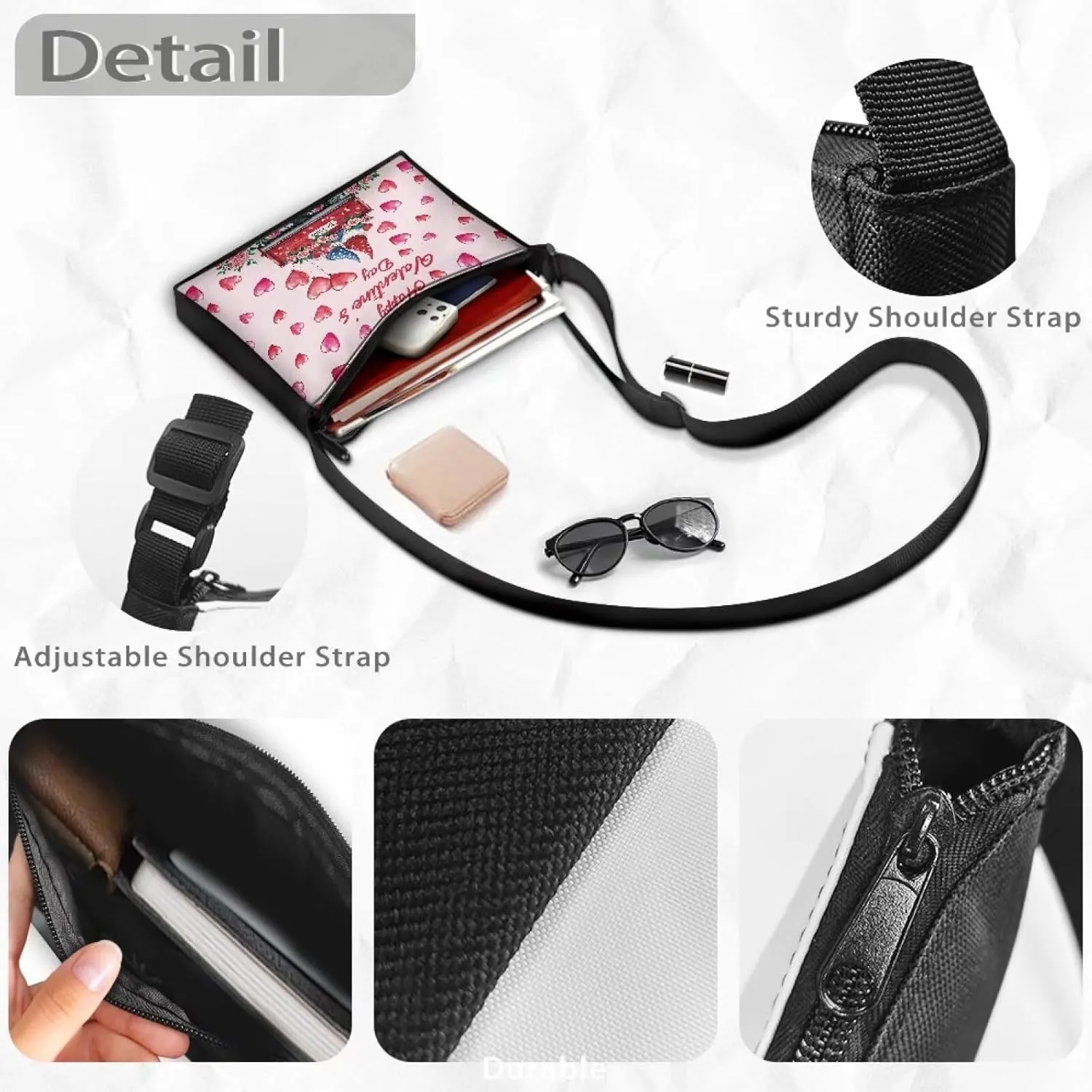 Crossbody Sling Shoulder Bag Men Women Small Crossbody Bag Casual Trendy Cellphone Bag Wallet Travel Sports Pack
