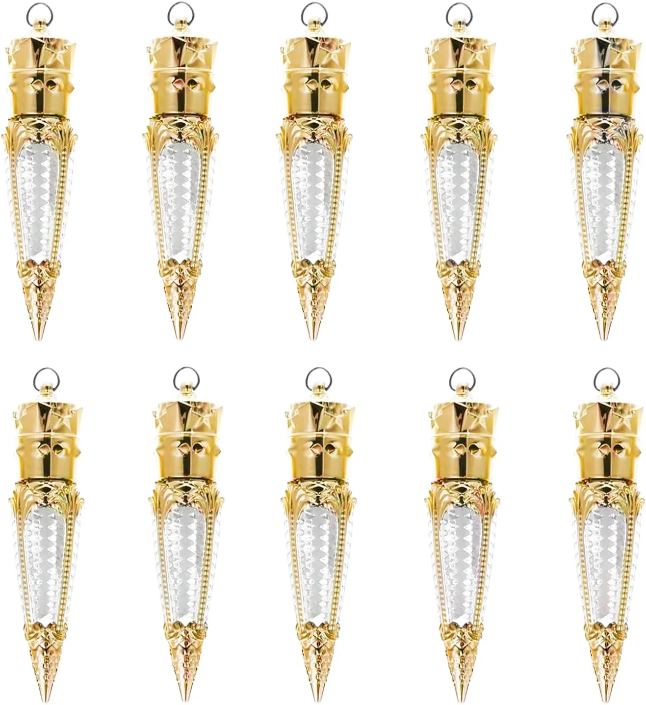 CTKcom 3ml Lip Gloss Tubes Empty Lip Glaze Containers with Radish Shape Plastic Refillable Lip Gloss Containers with Wand, for Women Girls DIY Cosmetic Makeup,Gold,10 Pack