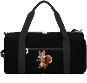 Cute Chipmunk Gym Bag Travel Duffel Bag Sports Tote Bag Workout Bag Weekender Bag for Women Men