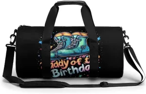 Daddy of The Birthday Roller Skates Gym Bag Travel Duffel Bag Lightweight Carry On Weekender Bag Tote Bags for Women Men