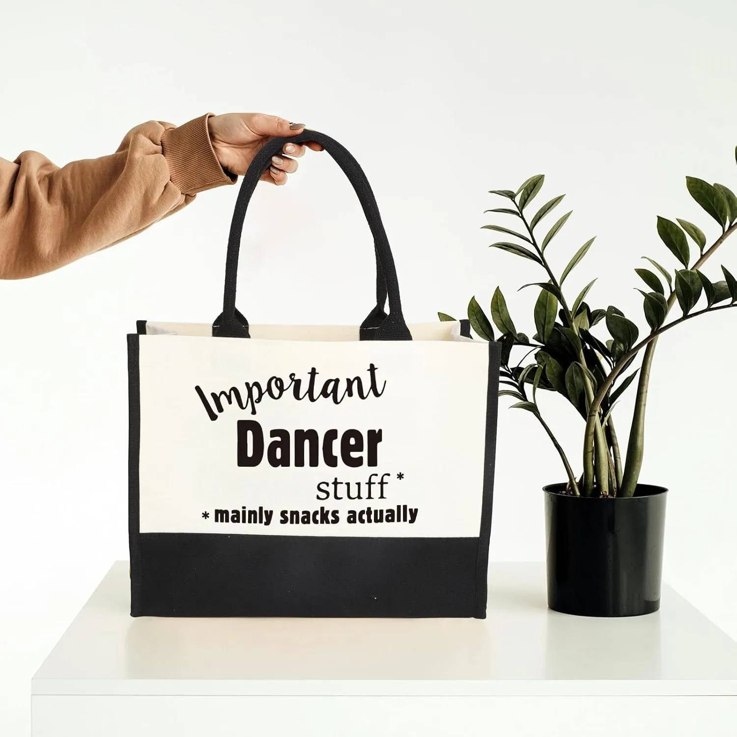 Dancer or Dance Tote Bag,Shopping Bag,Travel Bag,Beach Bag,Dance Lover,Gift for Dance Lover,Gift For Her,Dance Partner Gifts,Casual Reusable Canvas Tote