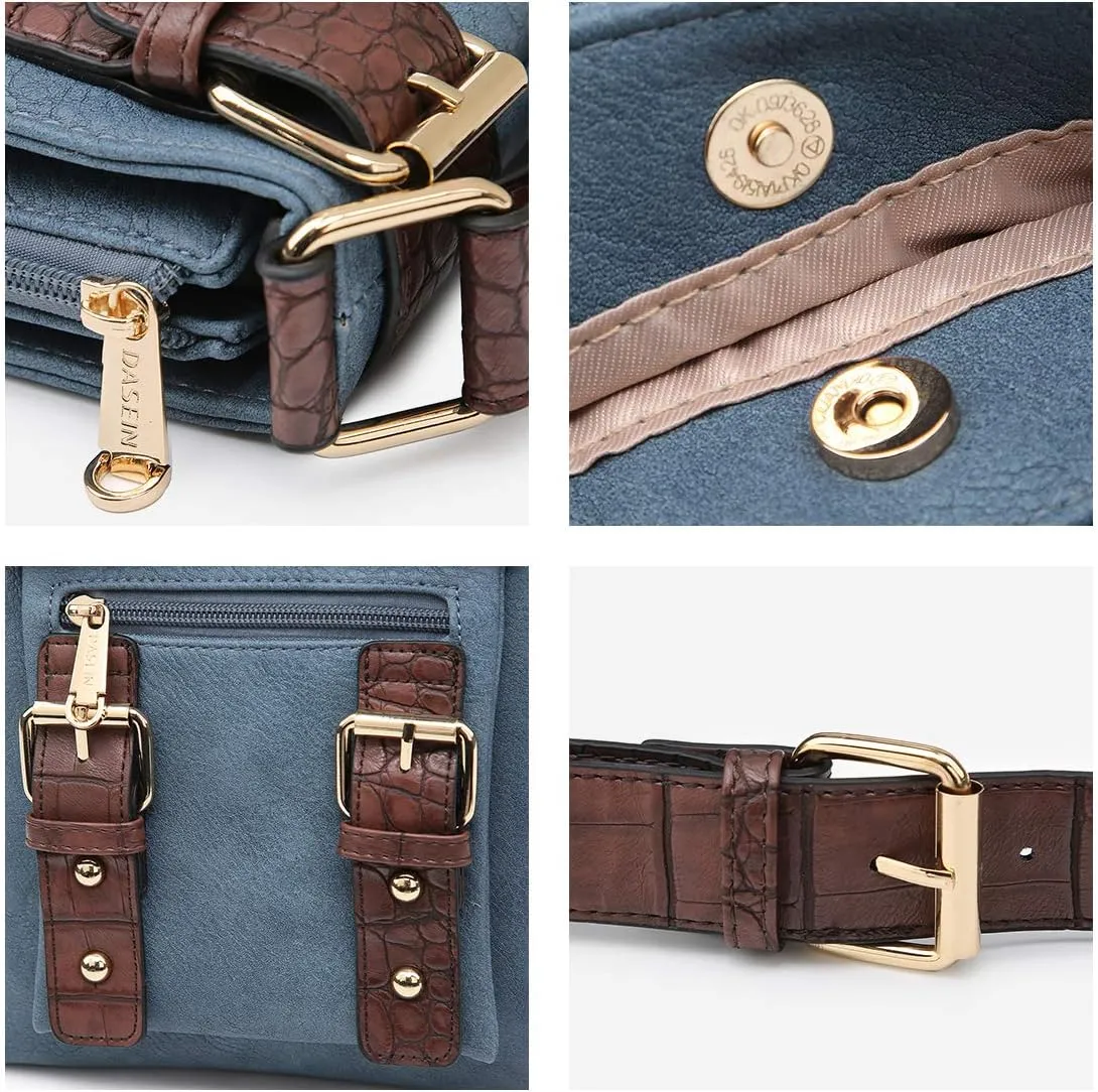 Dasein Women Lightweight Crossbody Bags Soft Vegan Leather Messenger Bag Shoulder Bag Travel Purse