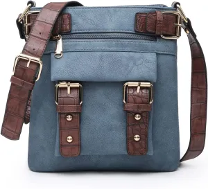 Dasein Women Lightweight Crossbody Bags Soft Vegan Leather Messenger Bag Shoulder Bag Travel Purse