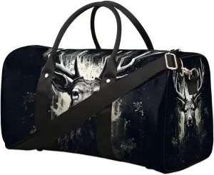 Deer Animals Cute Travel Duffel Bag for Women Men Waterproof Foldable Overnight Weekender Bag Large Capacity Sports Gym Bag