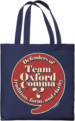 Defenders of Team Oxford Comma Tradition Form Clarity Canvas Tote Bag
