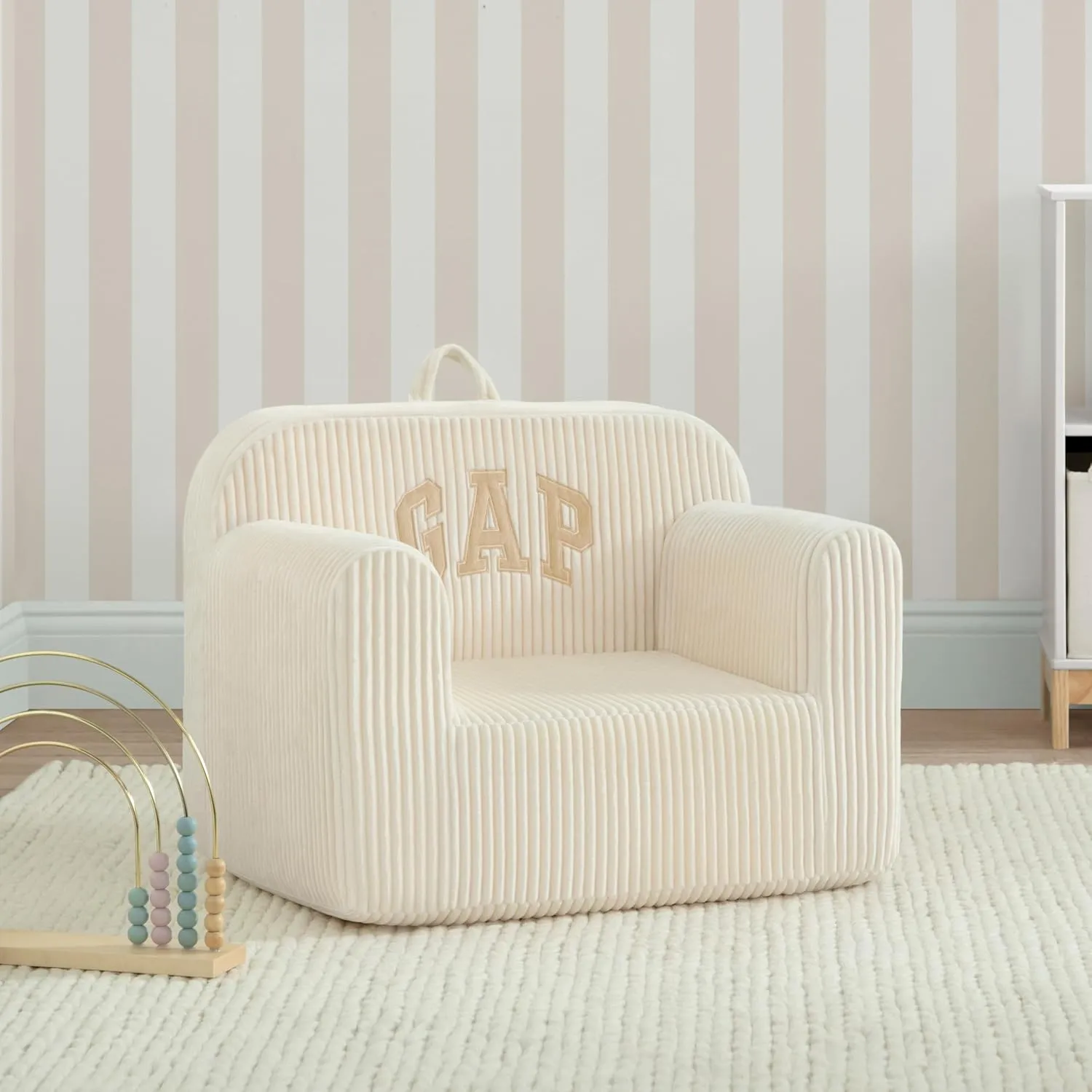 Delta Children babyGap Ribbed Velour Chairs - Greenguard Gold Certified, Beige