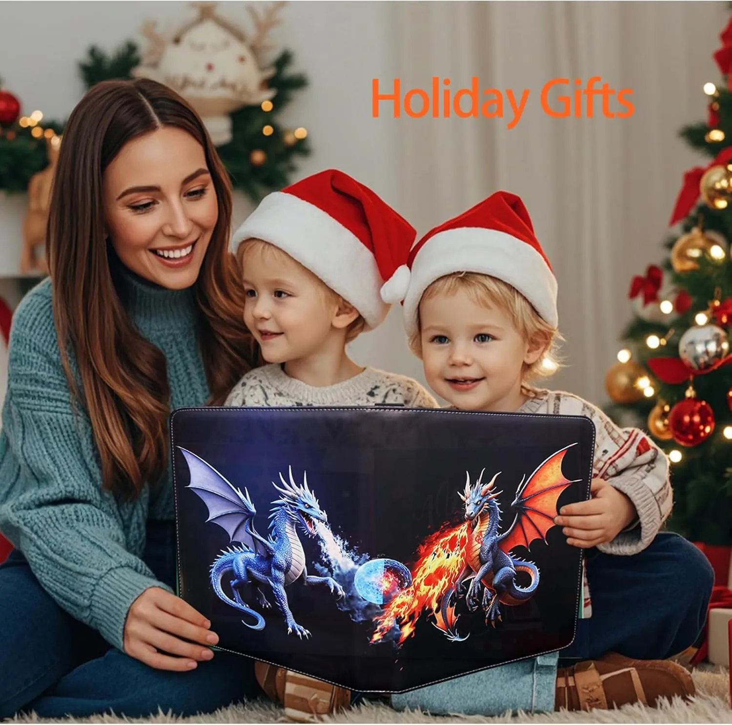 Deluxe Ice & Fire Dragon Trading Card Binder, 9-Pocket Zipper Album with 900 Card Loading Pockets, Perfect for Card Fans and Enthusiasts, Collectible Card Storage Albums, Cases & Sleeves