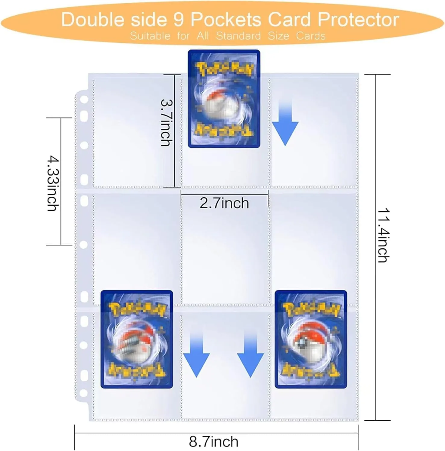 Deluxe Ice & Fire Dragon Trading Card Binder, 9-Pocket Zipper Album with 900 Card Loading Pockets, Perfect for Card Fans and Enthusiasts, Collectible Card Storage Albums, Cases & Sleeves
