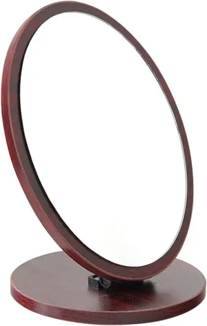 Desk Mirror Wooden Desktop Single Mirror Folding Desktop Cosmetic Mirror Beauty Makeup Mirror Vintage Large Mirror Makeup Mirror