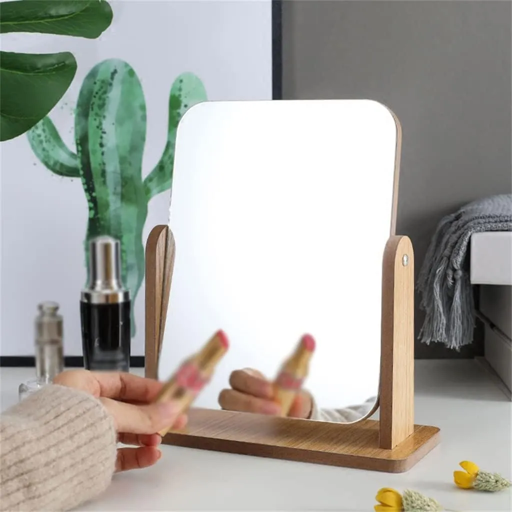 Desktop makeup mirrors high-definition single sided dressing mirrors beauty mirrors student dormitory desktop mirrors(18.1 * 20.6cm)
