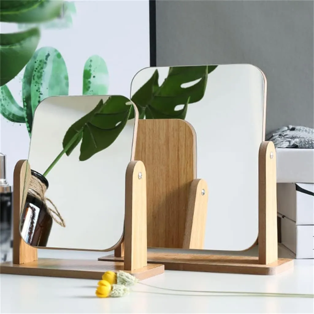 Desktop makeup mirrors high-definition single sided dressing mirrors beauty mirrors student dormitory desktop mirrors(18.1 * 20.6cm)