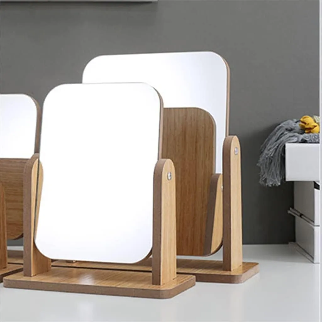 Desktop makeup mirrors high-definition single sided dressing mirrors beauty mirrors student dormitory desktop mirrors(18.1 * 20.6cm)