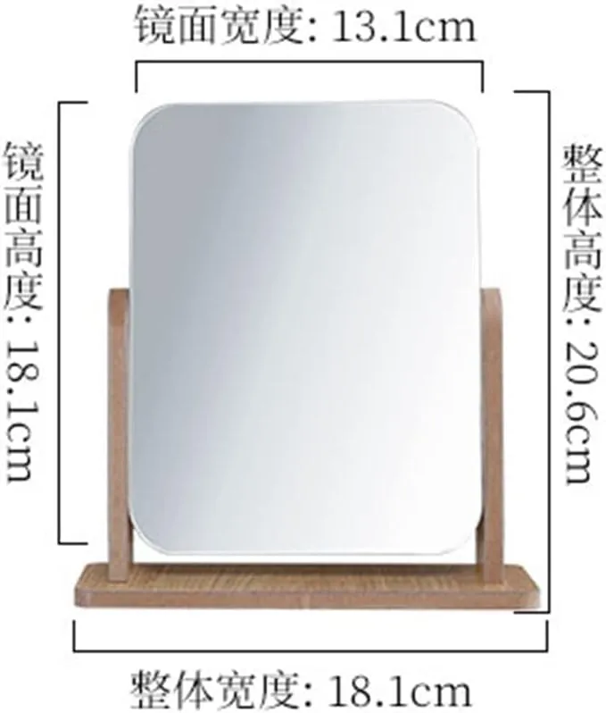 Desktop makeup mirrors high-definition single sided dressing mirrors beauty mirrors student dormitory desktop mirrors(18.1 * 20.6cm)