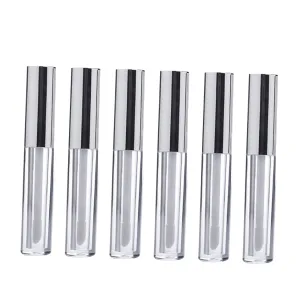 Didiseaon 24pcs Lip Gloss Tube Refillable Lip Color Containers Silver Cosmetic Subpackaging Bottles for Travel Essentials