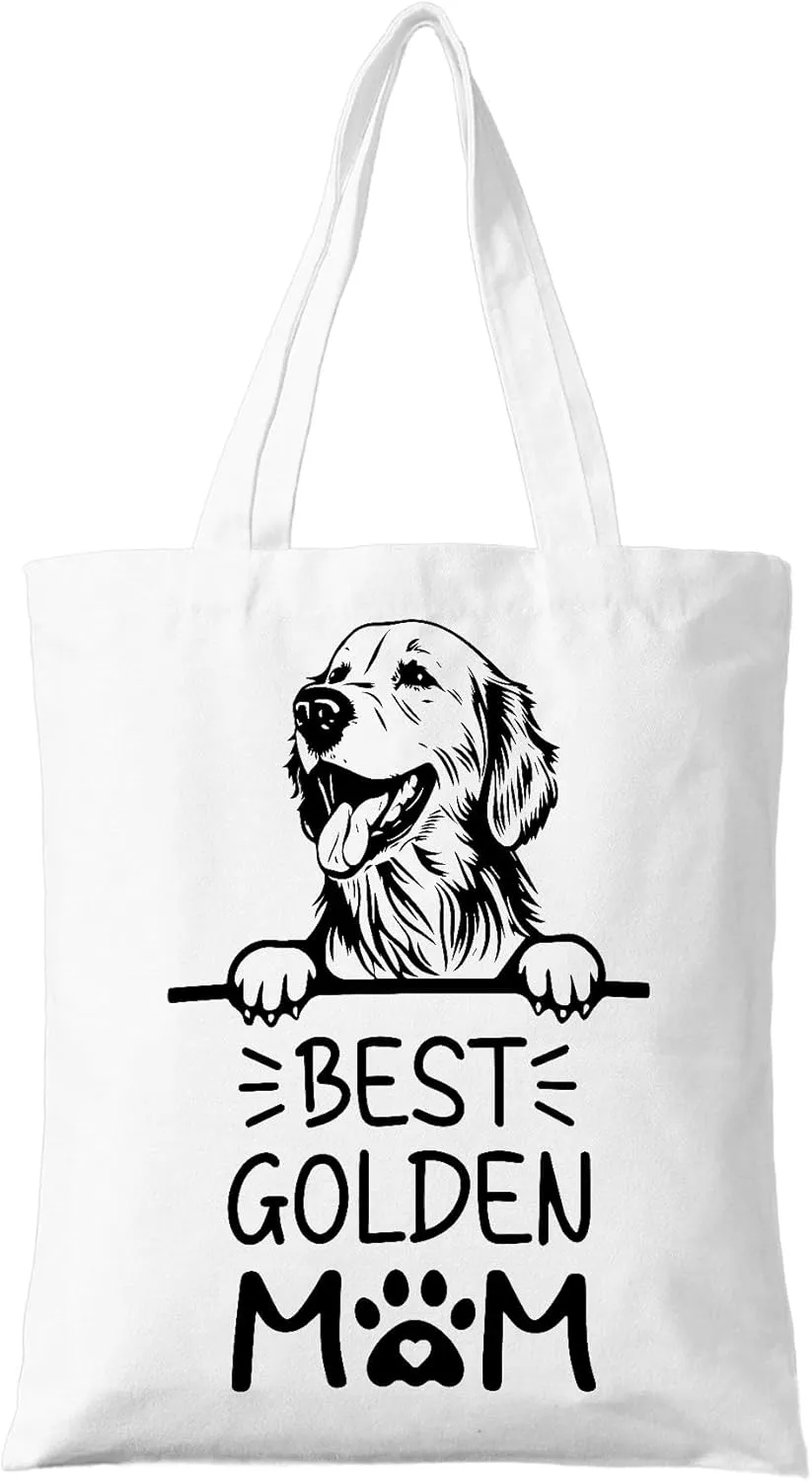Dog Mom Canvas Tote Bag for Women, Dogs Lover Gift for Dog Mom, Birthday Christmas Dog Themed Gifts For Women.