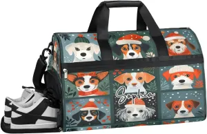 Dogs Large Gym Bag Custom Duffel Bag for Women Luggage Bag for Adults Weekender Carry on Duffle Bags Men Football Bags for Equipment