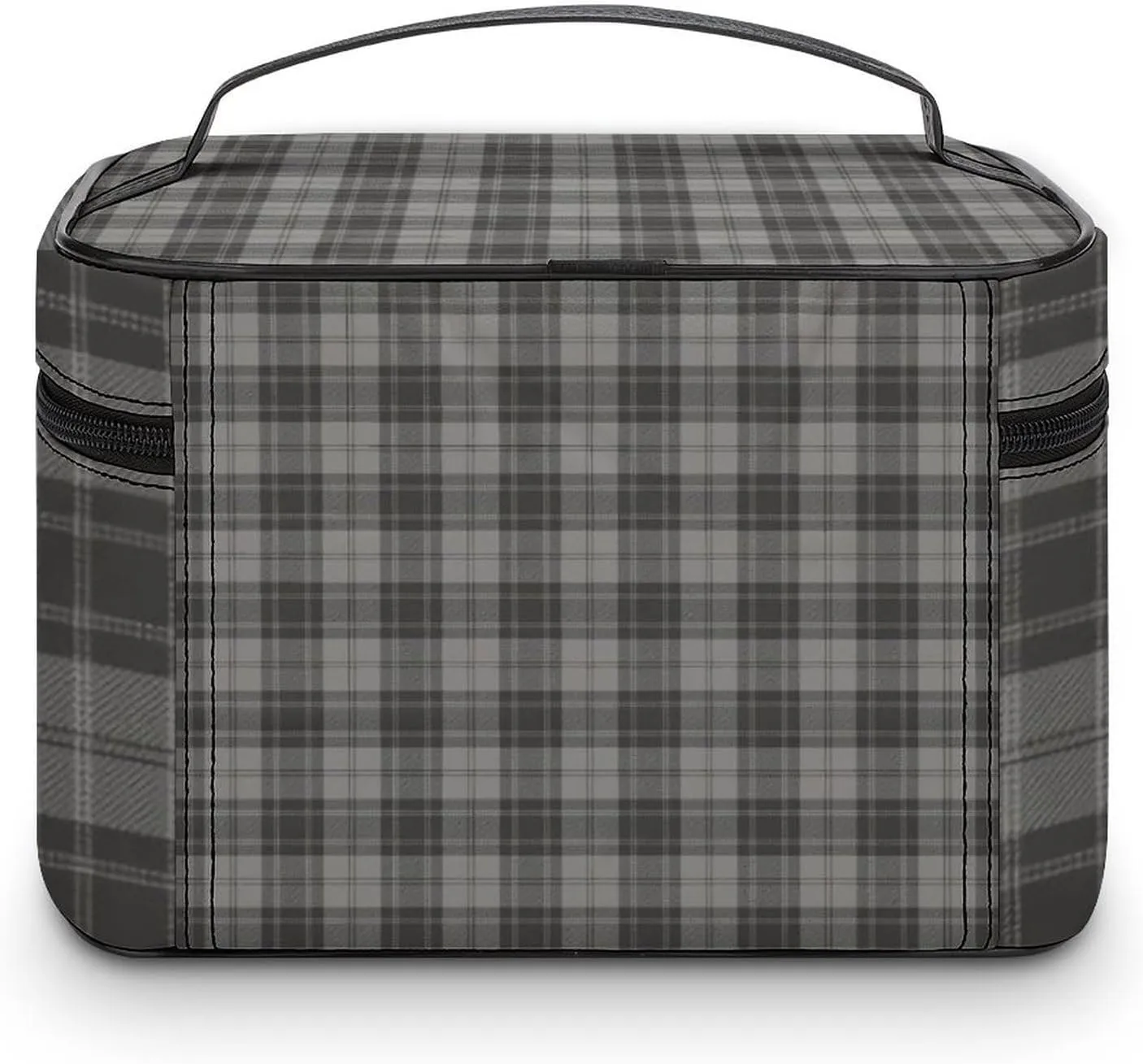 Douglas Grey Tartain Plaid Black Gray Large Capacity Soft And High-value Practical Makeup And Wash Bag