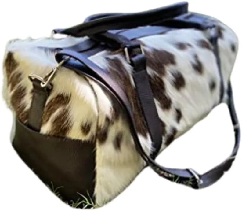 Duffel cowhide weekender overnight outdoor sports leather duffle bag