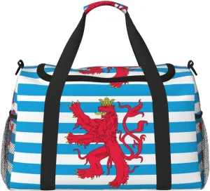 Duffle Bag For Travel Lluxembourgers-Civil-Ensign Pattern Travel Bag Carry On Bag For Womens Mens Gym Weekender Overnight Trips