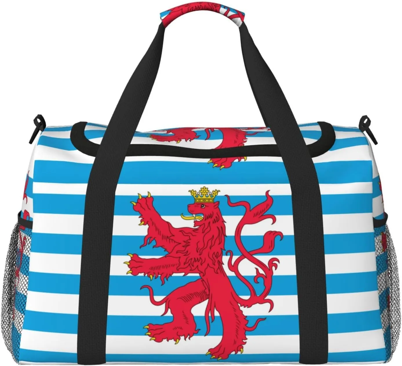 Duffle Bag For Travel Lluxembourgers-Civil-Ensign Pattern Travel Bag Carry On Bag For Womens Mens Gym Weekender Overnight Trips