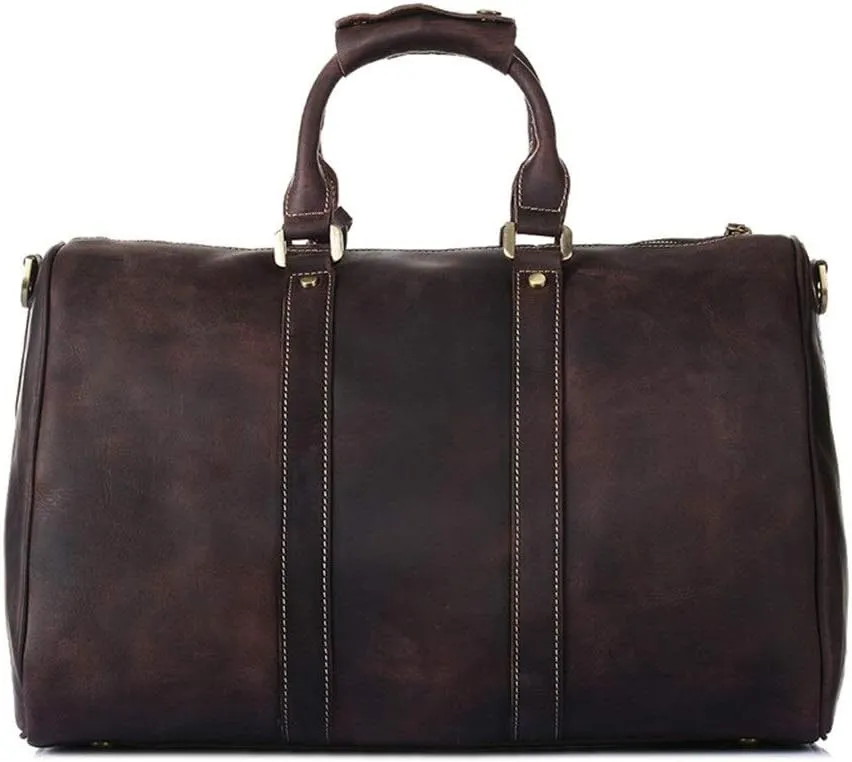 Duffle Bag Weekend Travel Leather Bag Overnight Unisex for Travel, Workout