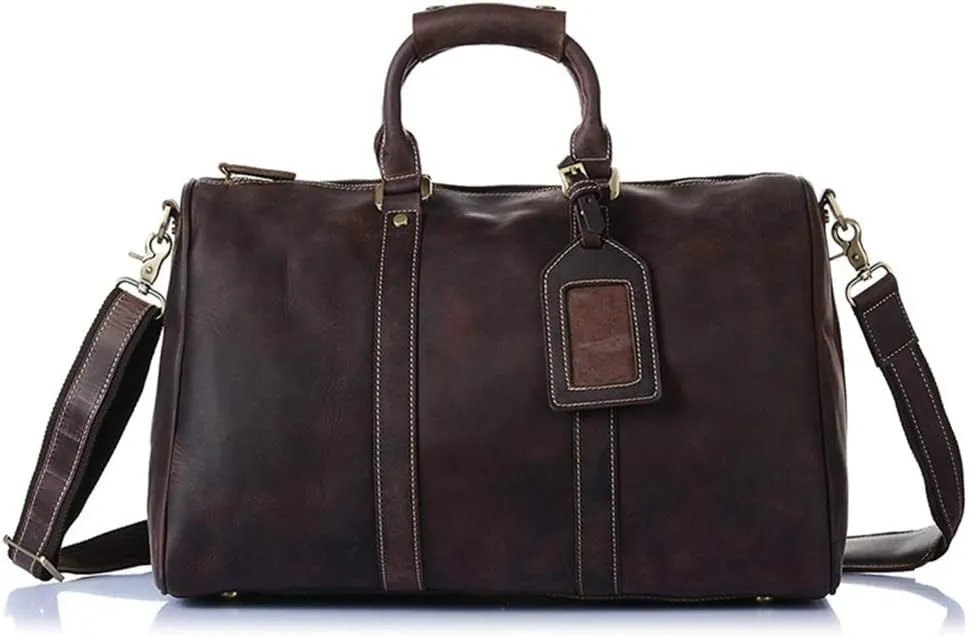 Duffle Bag Weekend Travel Leather Bag Overnight Unisex for Travel, Workout