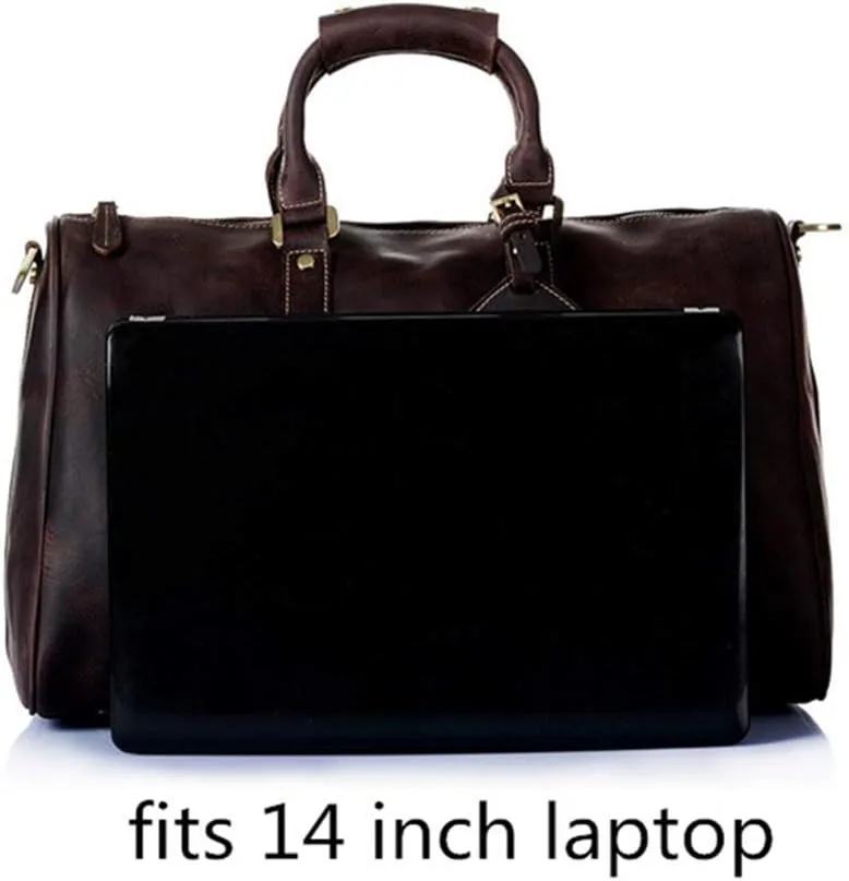 Duffle Bag Weekend Travel Leather Bag Overnight Unisex for Travel, Workout