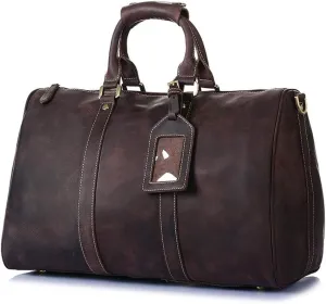 Duffle Bag Weekend Travel Leather Bag Overnight Unisex for Travel, Workout