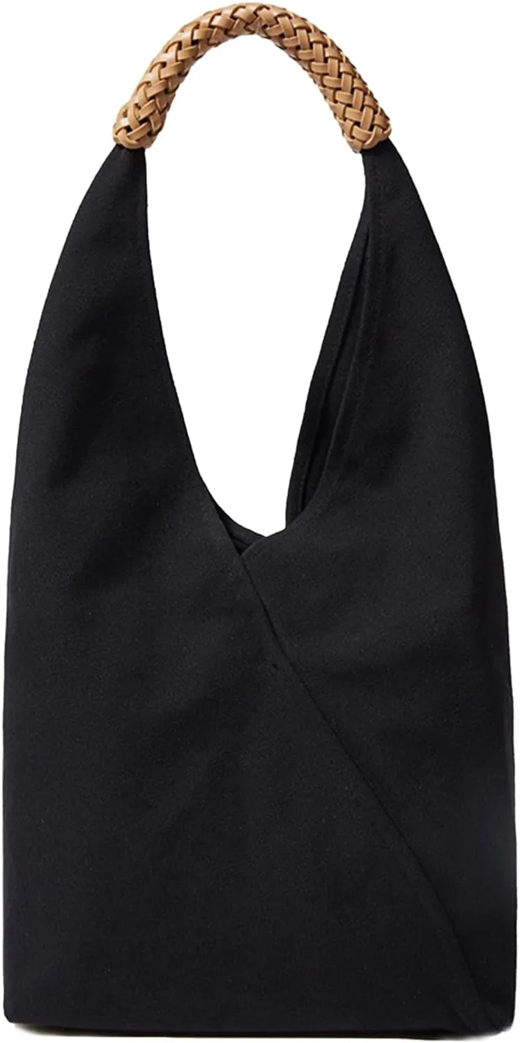 Durable Canvas Hobo Bag for Women Eco-Friendly Spacious Shoulder Handbag Lightweight Slouchy Underarm Tote Mothers Day Gift
