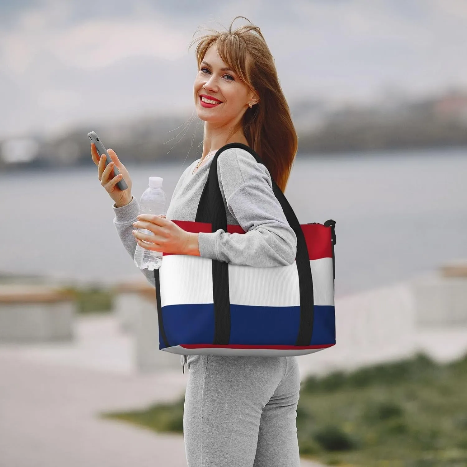 Dutch Flag Small Duffel Bag Foldable Travel Bag Weekender Bag Overnight Gym Hospital Bags For Women&Men