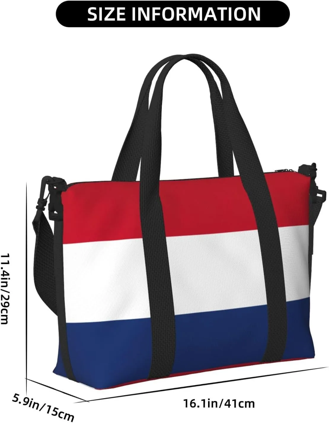 Dutch Flag Small Duffel Bag Foldable Travel Bag Weekender Bag Overnight Gym Hospital Bags For Women&Men