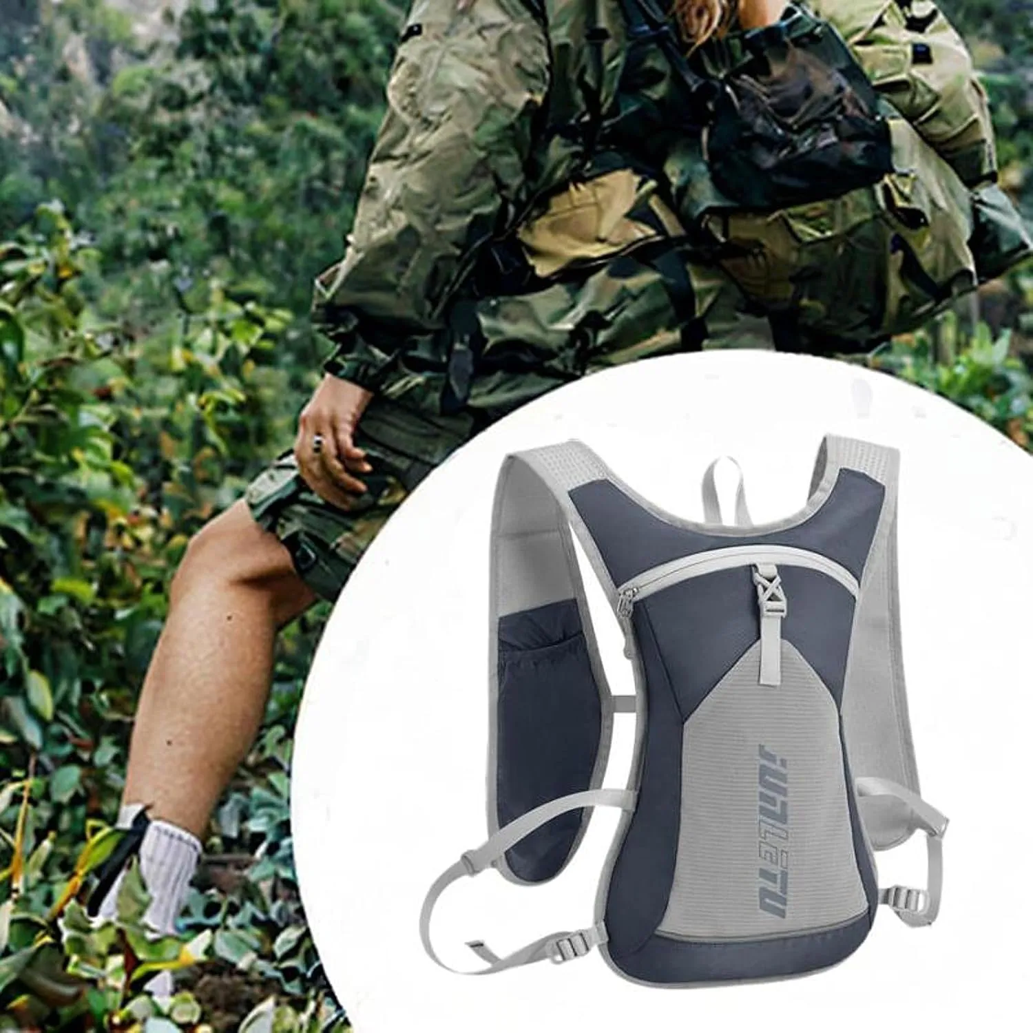 DYNWAVE Hiking Hydration Backpack Hydration Pack Breathable Multipurpose Hydration Water Bladder Bag Water Bag for Camping Cycling