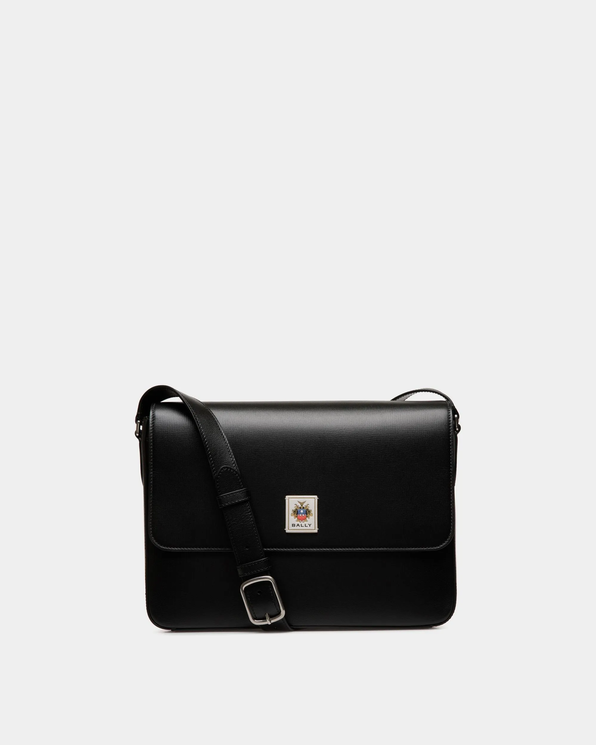 Easy Bally Messenger Bag In Black Leather