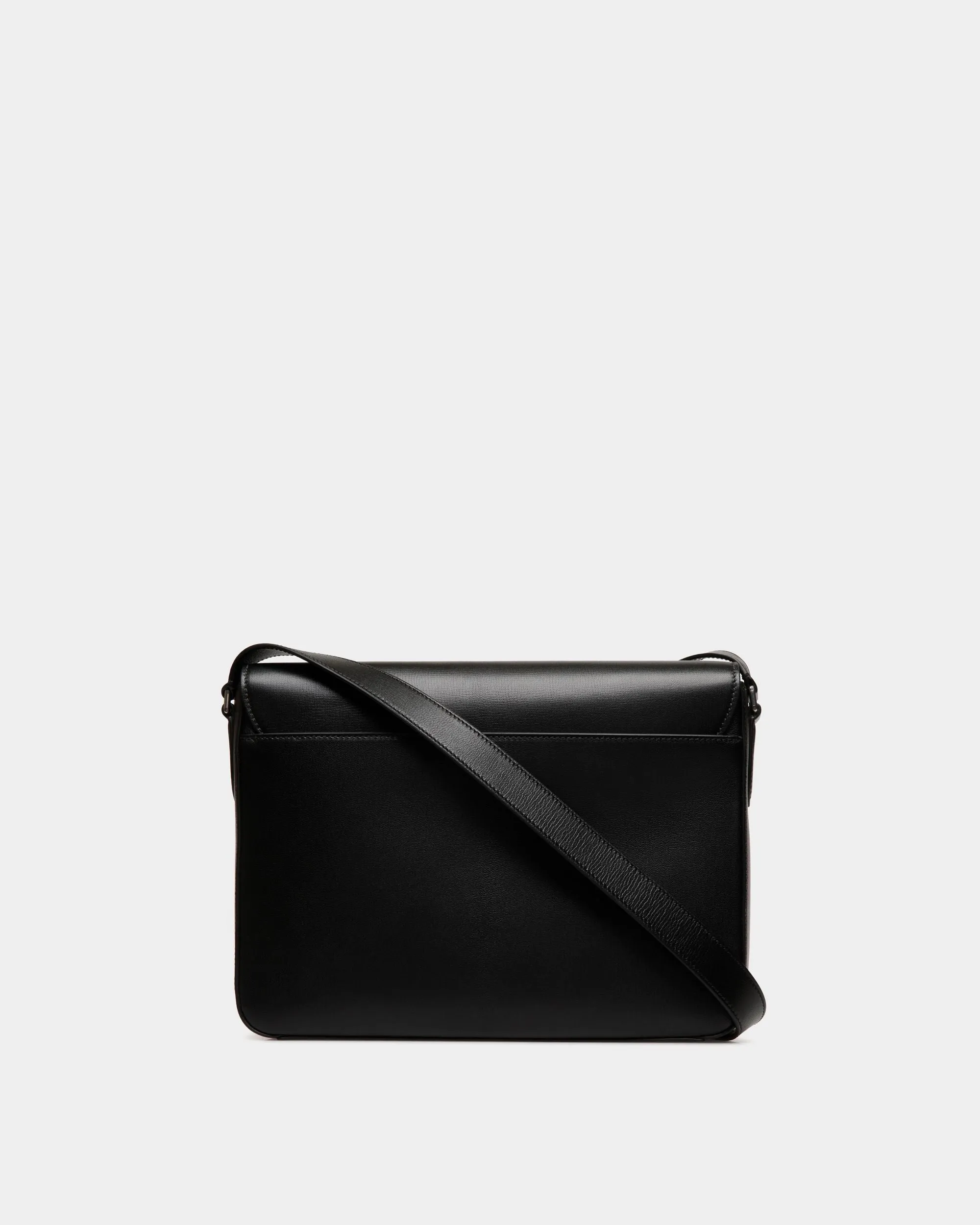 Easy Bally Messenger Bag In Black Leather