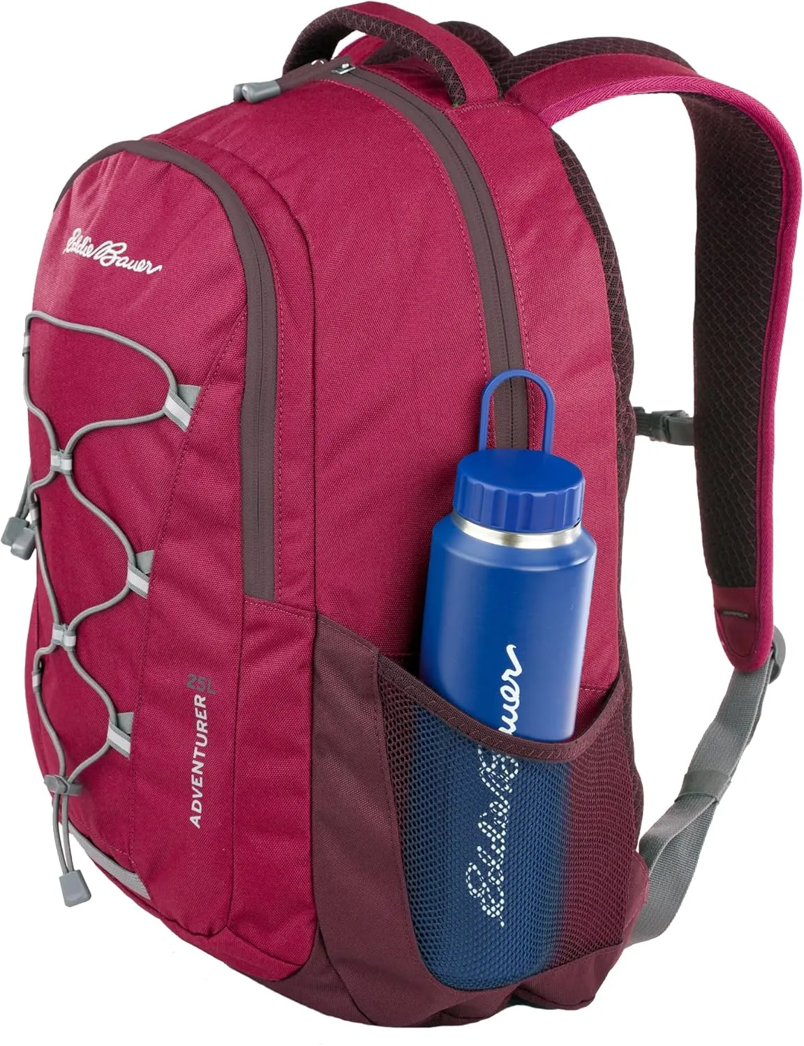 Eddie Bauer Backpack with Organization Compartments and Hydration/Laptop Compatible Sleeve, Adventurer-Dark Berry, 25L