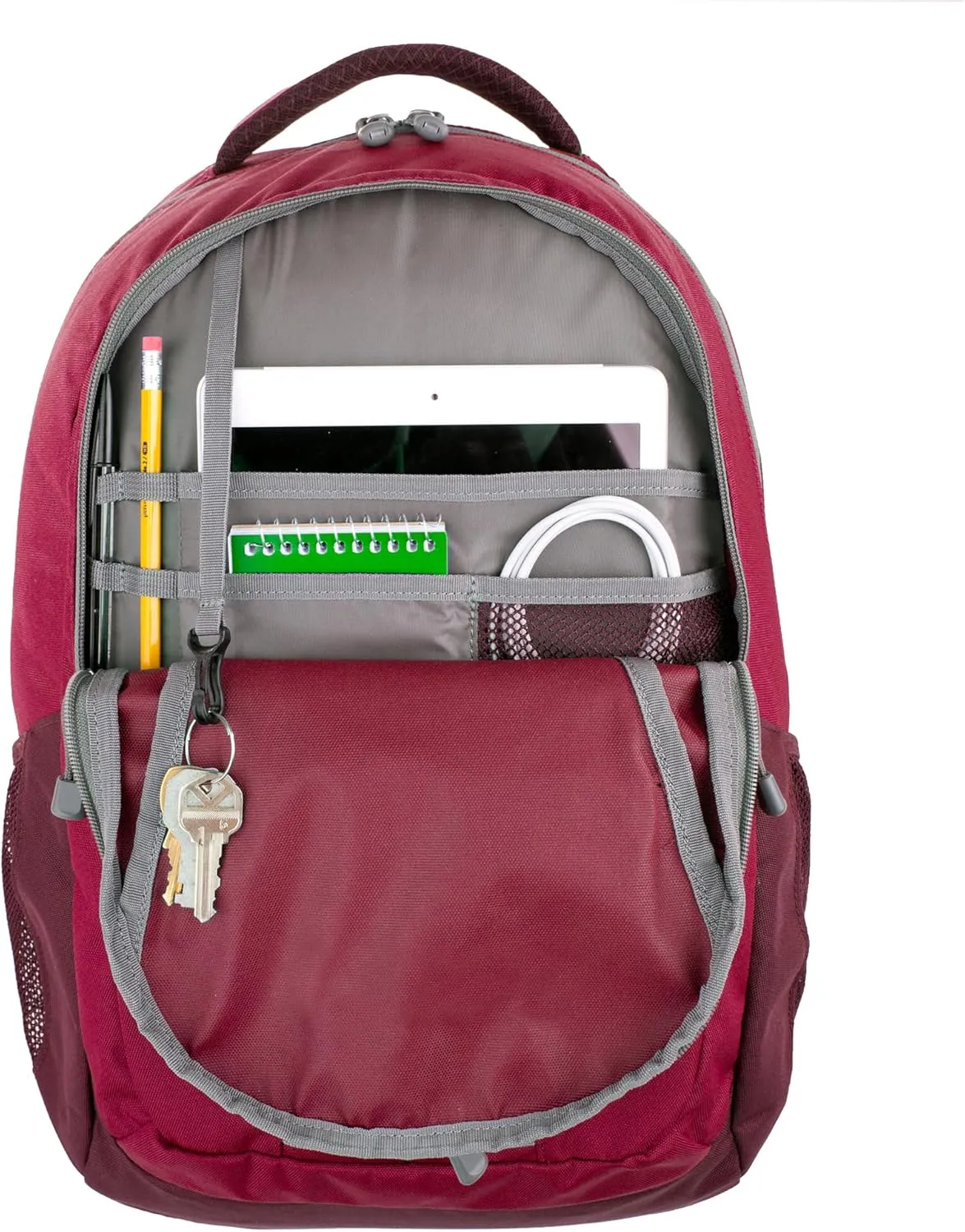 Eddie Bauer Backpack with Organization Compartments and Hydration/Laptop Compatible Sleeve, Adventurer-Dark Berry, 25L