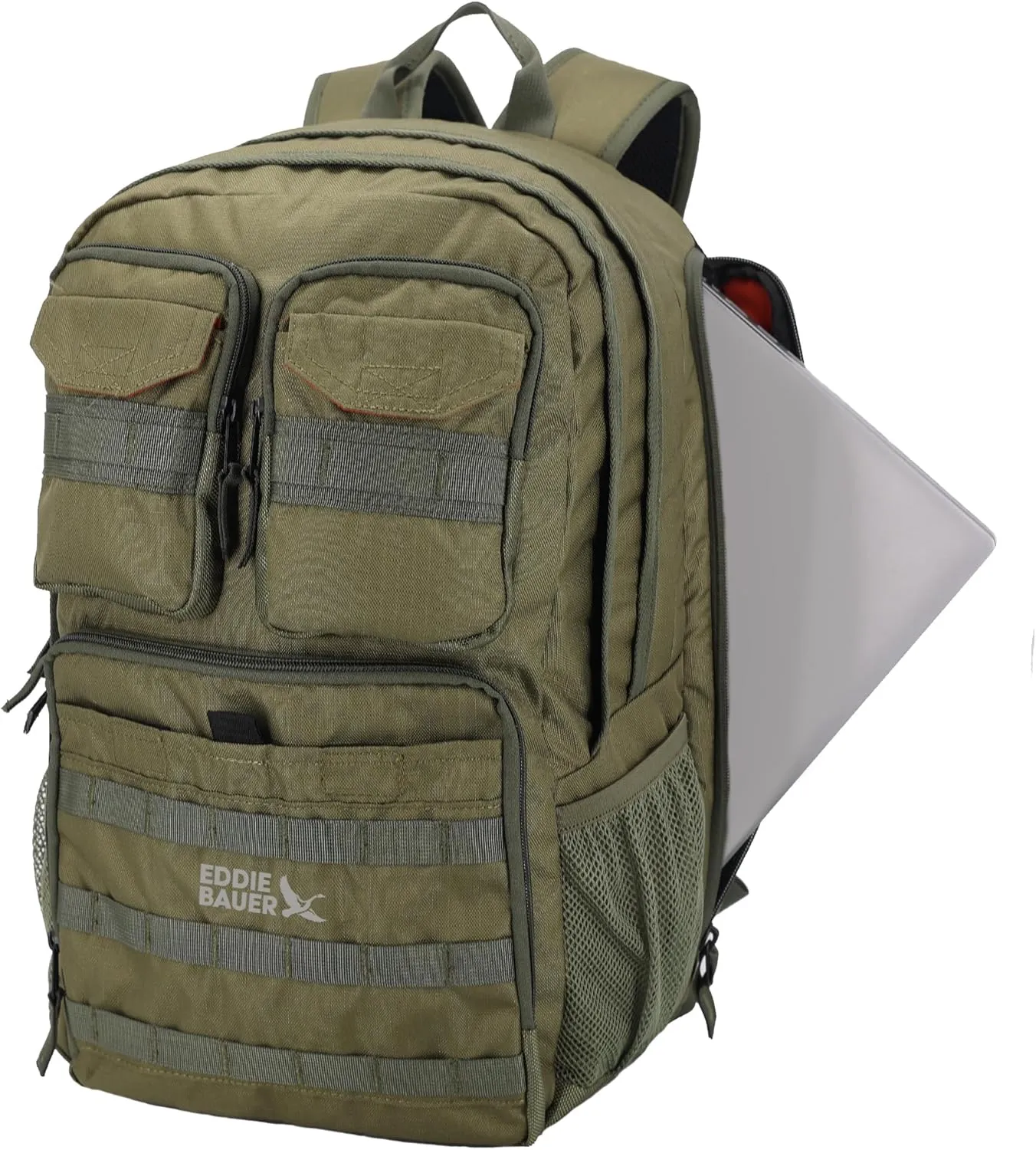 Eddie Bauer Cargo Backpack with Organization Compartments and Hydration/Laptop Compatible Sleeve, Moss Grey, 30L