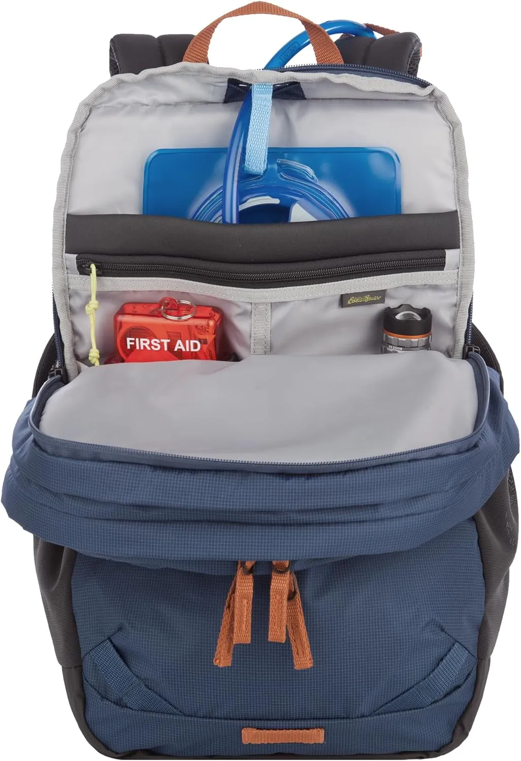 Eddie Bauer Nomad Backpack-Laptop Bag (17 inch)| Compression Straps | Travel | Hiking | Gym | Work | Commuting, Dusted Indigo, 22L