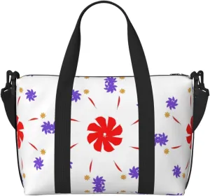 Eight-way rotating flower Women's Hand-held Crossbody Travel Bag, Casual Handbag with Zipper, Suitable for Work, Travel, Fitness, Travel