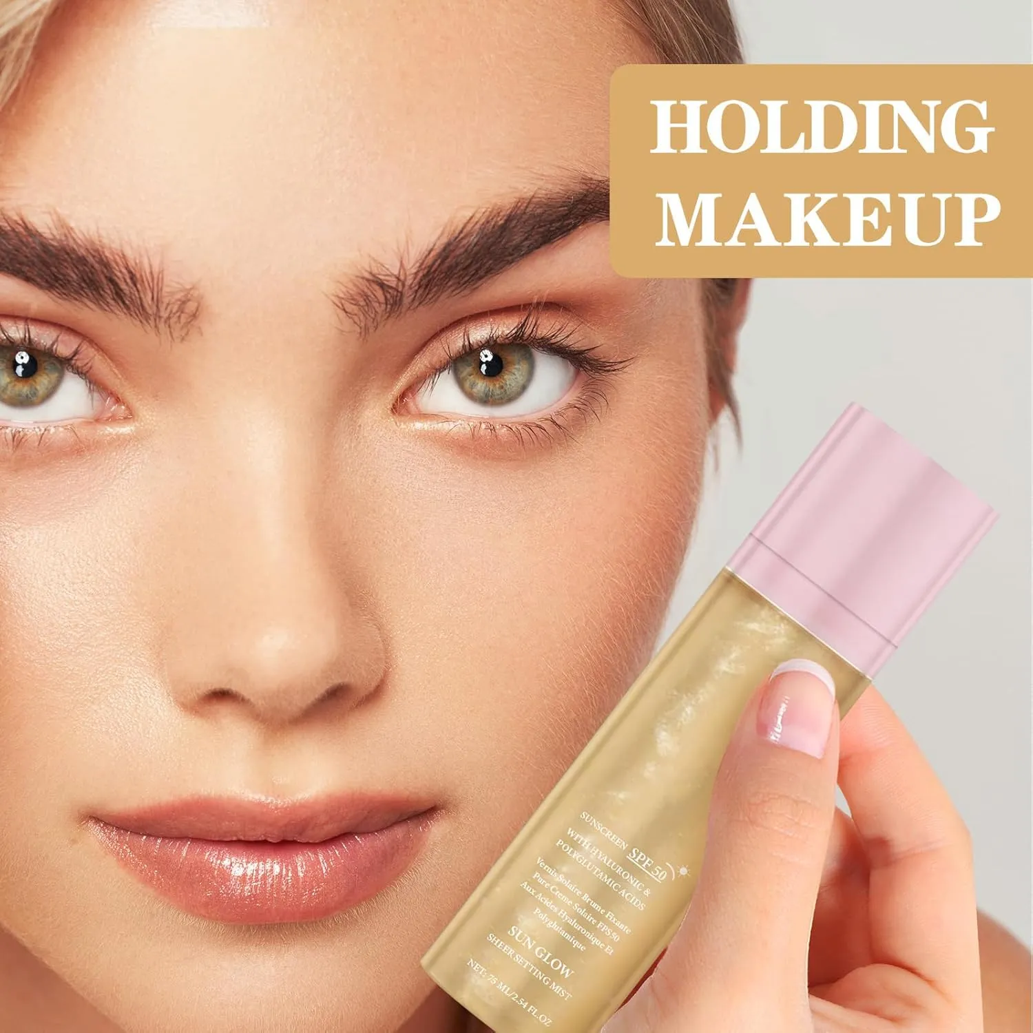 Elaria Sheer Setting Mist Sunscreen SPF 50, Weightless Mists Fast-Absorbing for Face & Body (1)