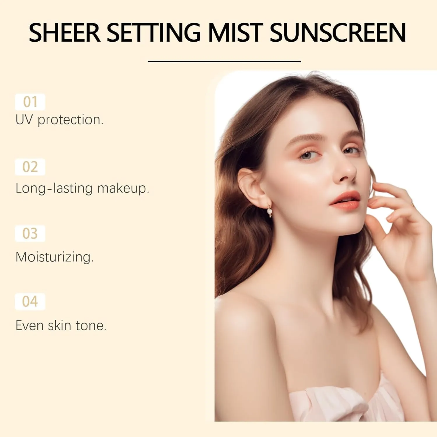 Elaria Sheer Setting Mist Sunscreen SPF 50, Weightless Mists Fast-Absorbing for Face & Body (1)