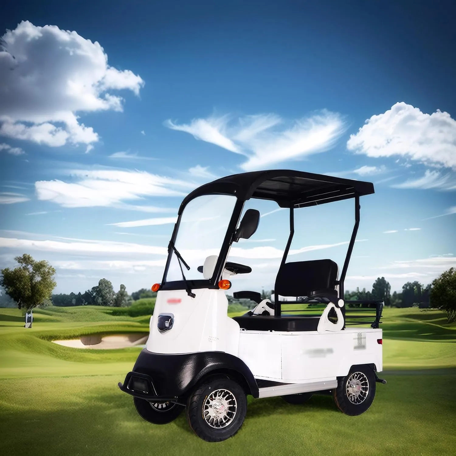 Electric Golf Cart for Adults, Electrically Powered Motor Vehicles, Ideal for Golf Course, Outdoor Leisure and Senior Living