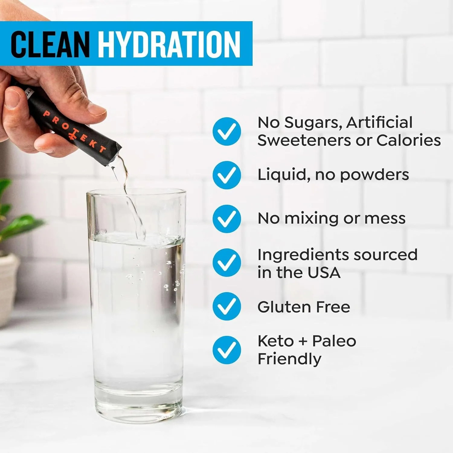Electrolyte Packets for Recovery & Hydration | Organic & Sugar-Free Electrolytes Drinks | Works Faster Than Powder Drink | On-The-Go Liquid Hydration Drink | Lemonade, 30 Pack