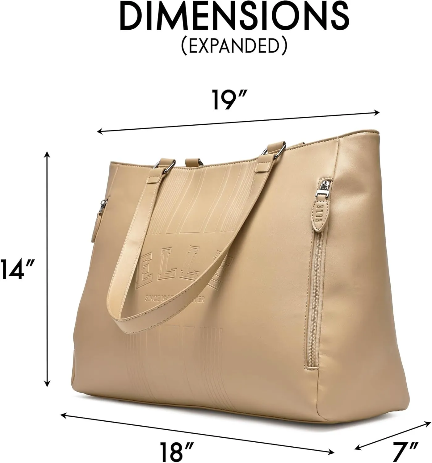 Elle Roamer 24L Vegan Leather Weekender Tote Bag