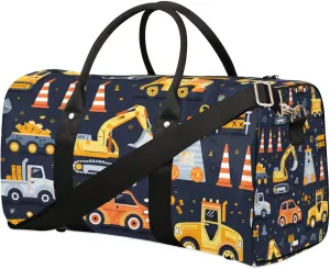Engineering Vehicle Paint Travel Duffel bag for Men Women Weekender Overnight Bag Gym Bag Carry On Luggage Bags for Yoga Workout Sports